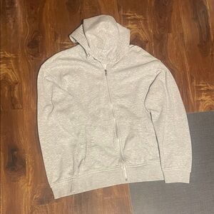 H&M Men's Light Gray Zip-Up Sweater